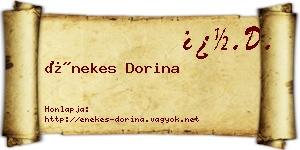 Énekes Dorina névjegykártya